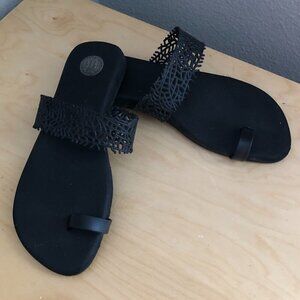 Melissa Intricate Black Sandals